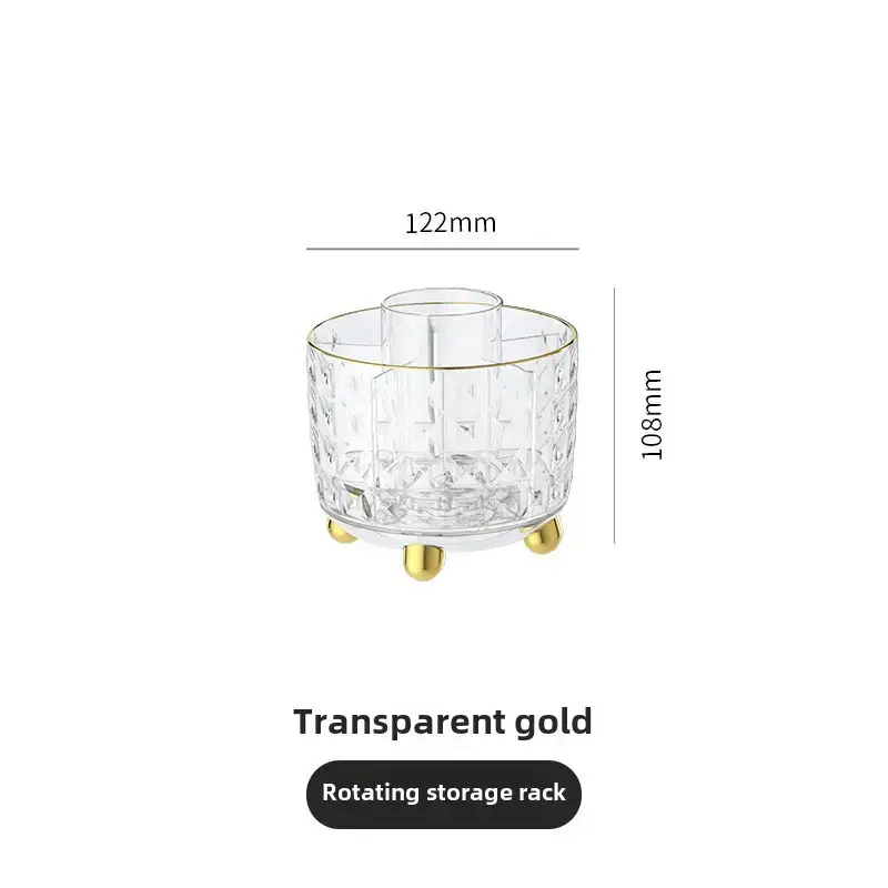 Dark Green Gold Rotating Storage Rack 122mm
