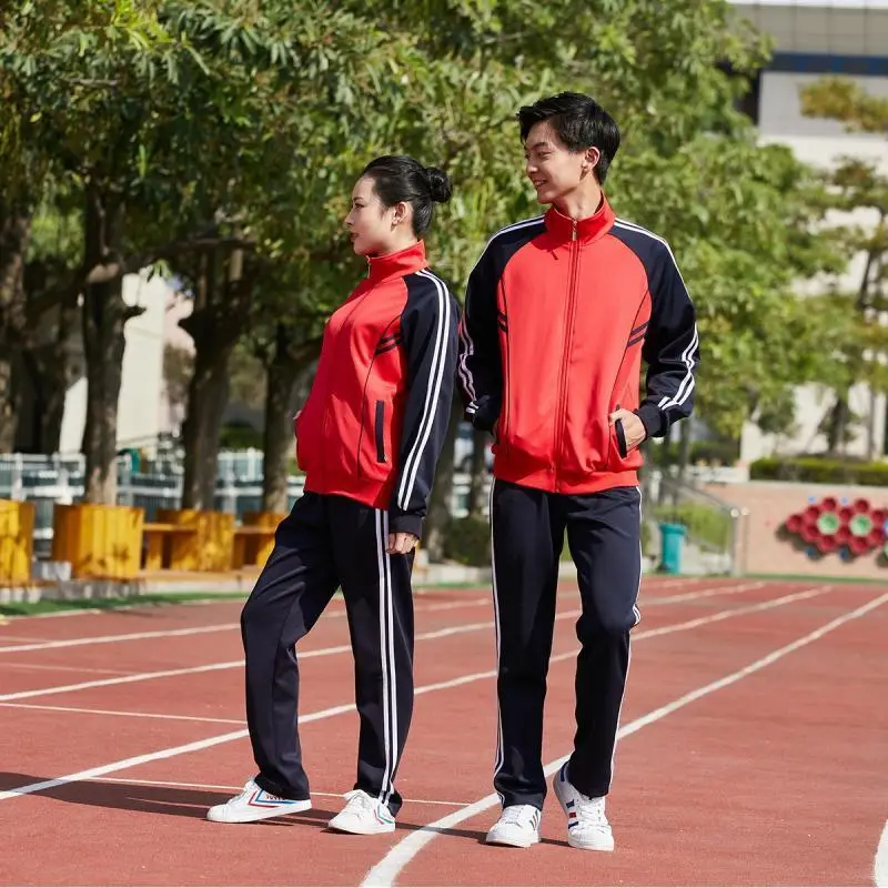 Red Black Track Suit for Boys Girls School Uniform