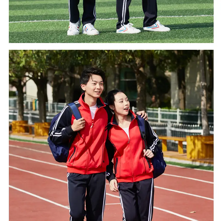 Red Black Track Suit for Boys Girls School Uniform — feature 30