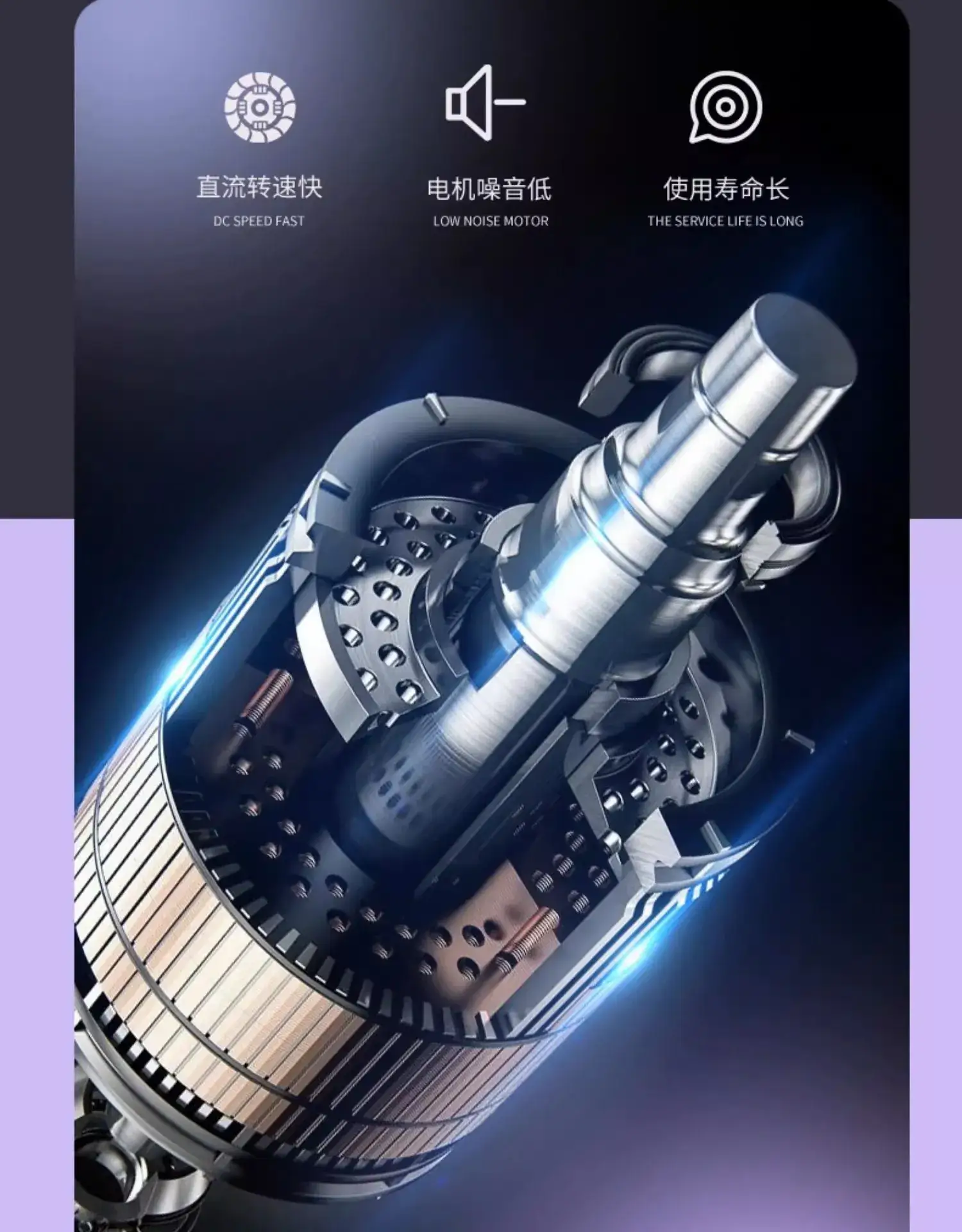 Foldable 1500W Women's Hair Dryer with Blue Light — feature 10