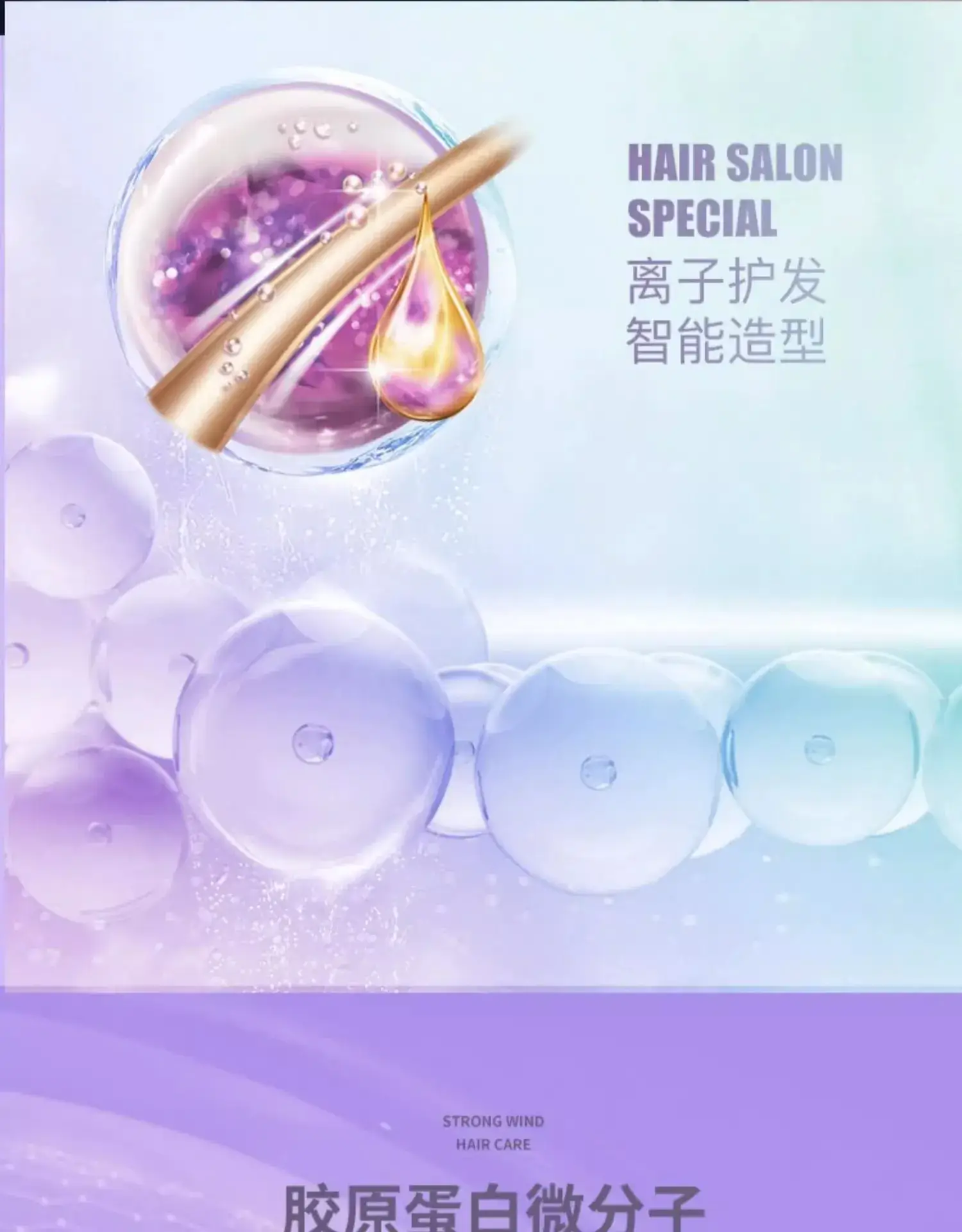 Foldable 1500W Women's Hair Dryer with Blue Light — feature 15