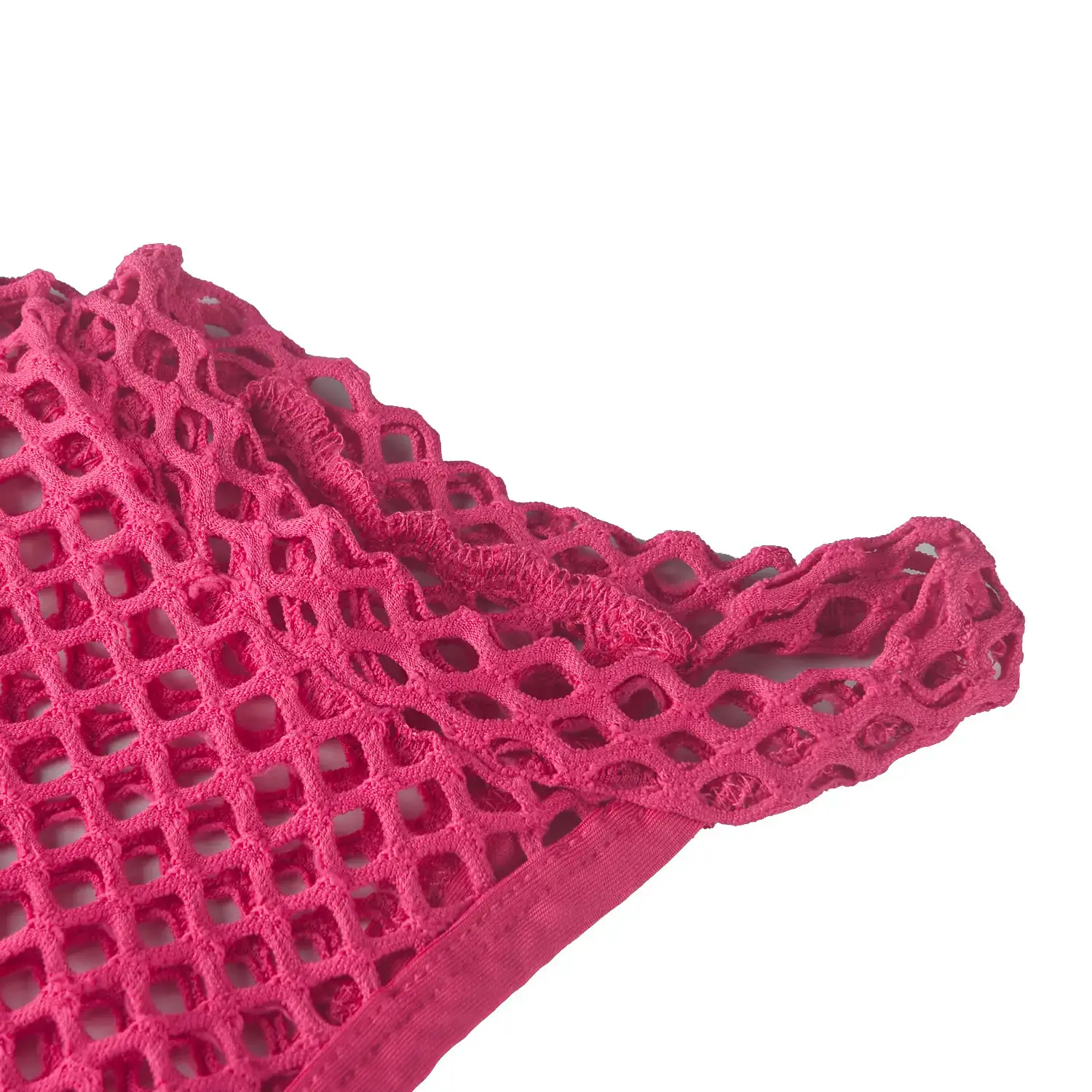 Pink Mesh Rope Top Three-Piece Beach Dress — feature 4