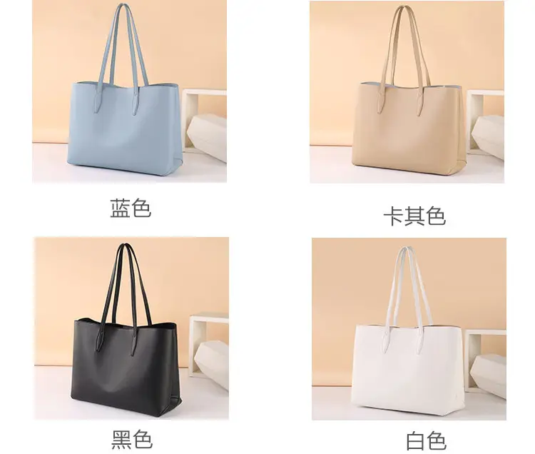 Light Blue Cross-Border Women's Tote Bag Large Capacity — feature 5