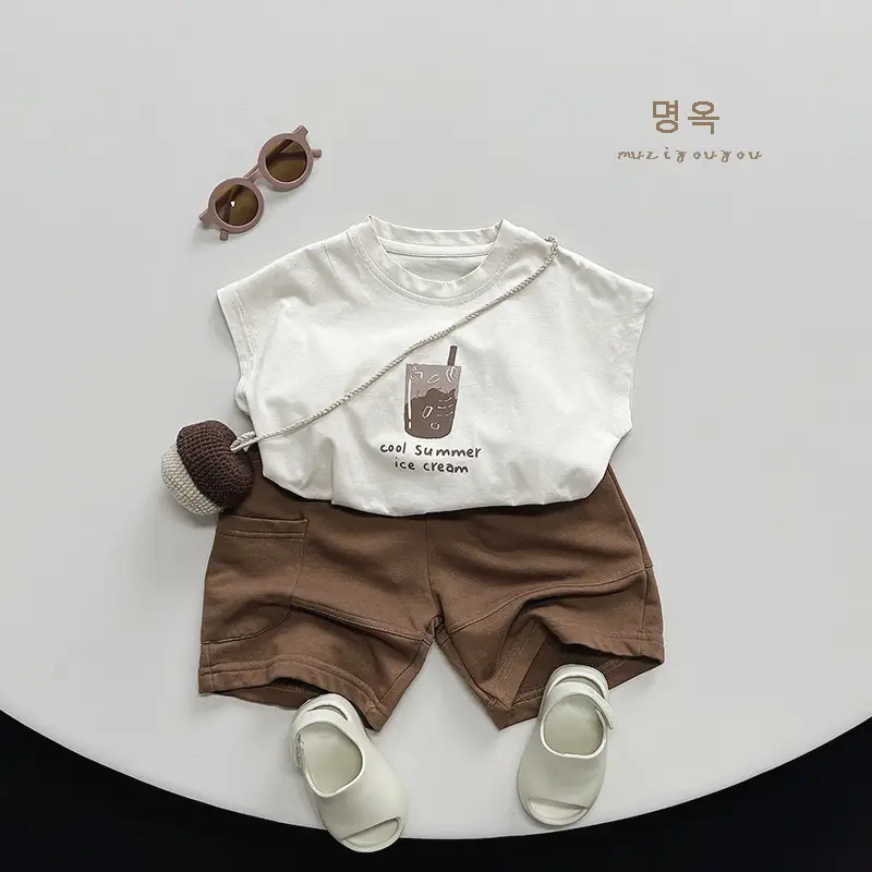 Kids Knitted Shorts Summer Loose Cropped Medium Pants - Image 16