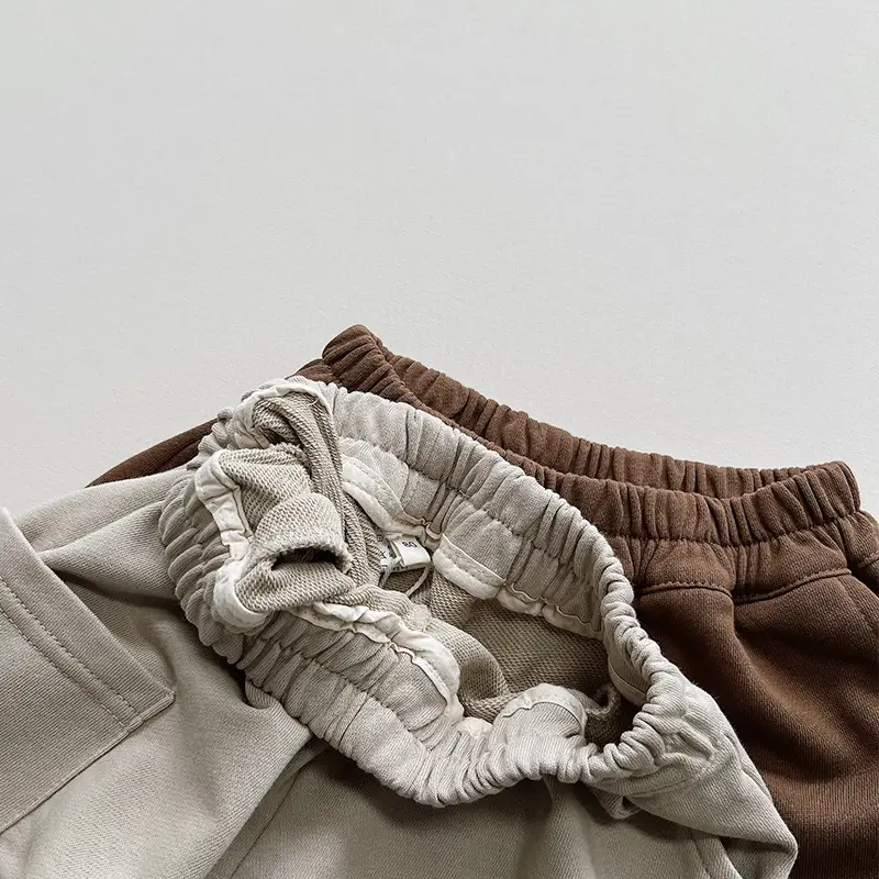 Kids Knitted Shorts Summer Loose Cropped Medium Pants — feature 30