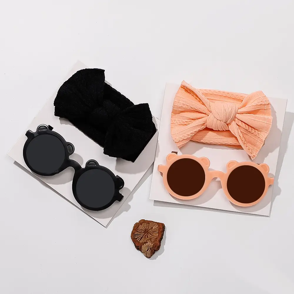 Two-Piece Baby Hair Accessories Set with Sunglasses - Image 8