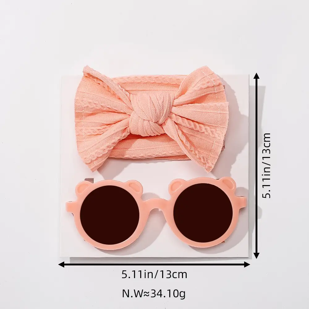 Two-Piece Baby Hair Accessories Set with Sunglasses - Image 9