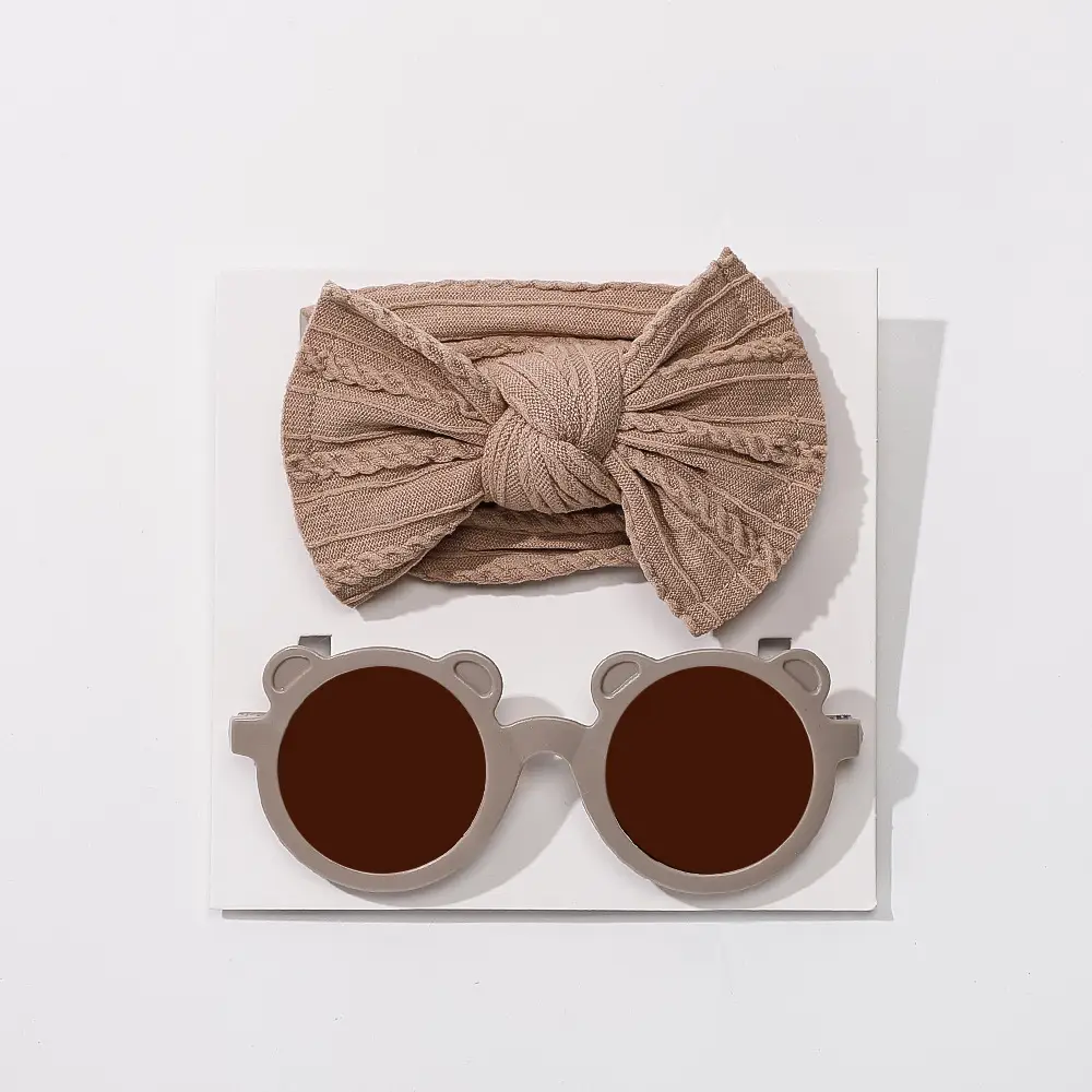 Two-Piece Baby Hair Accessories Set with Sunglasses - Image 4