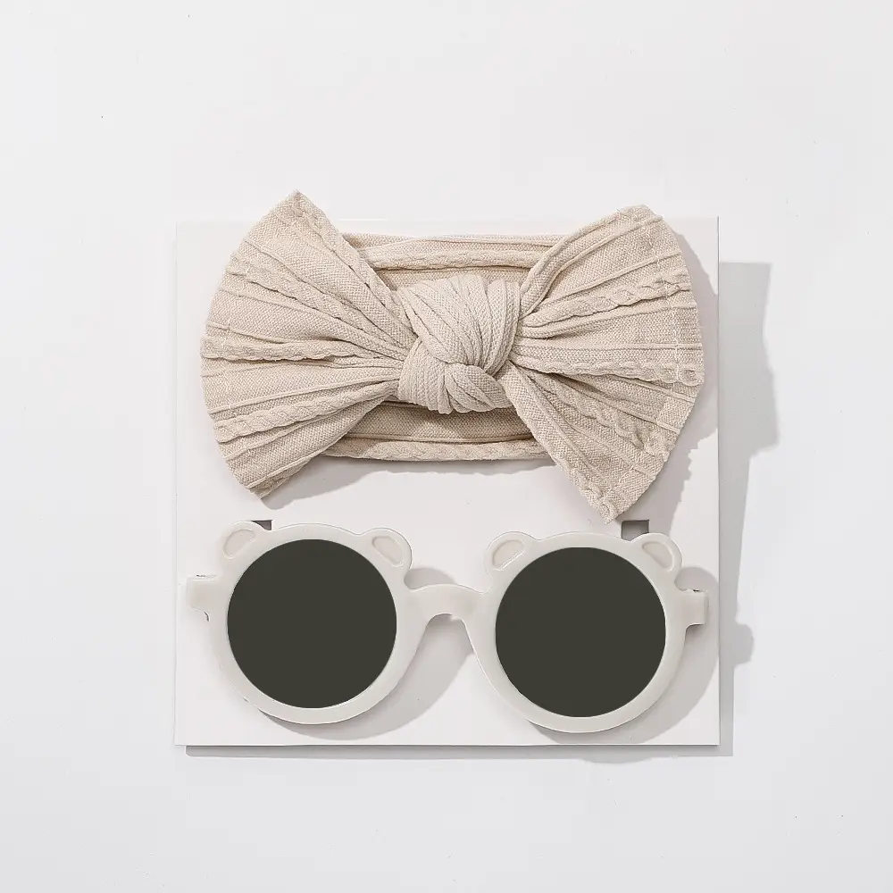 Two-Piece Baby Hair Accessories Set with Sunglasses - Image 5