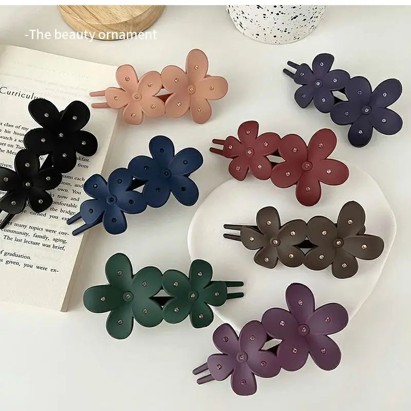 Purple Rhinestone Flower Hair Clip for Women — feature 4