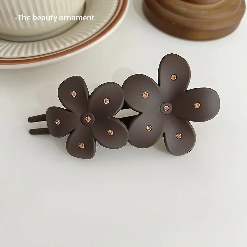 Purple Rhinestone Flower Hair Clip for Women - Image 3