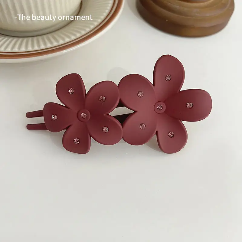 Purple Rhinestone Flower Hair Clip for Women - Image 6