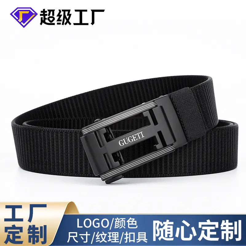White Mesh I-Shaped Buckle Belt for Men - Image 10
