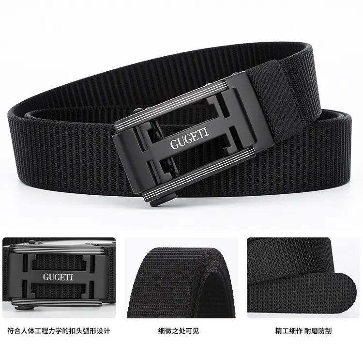 White Mesh I-Shaped Buckle Belt for Men β feature 11