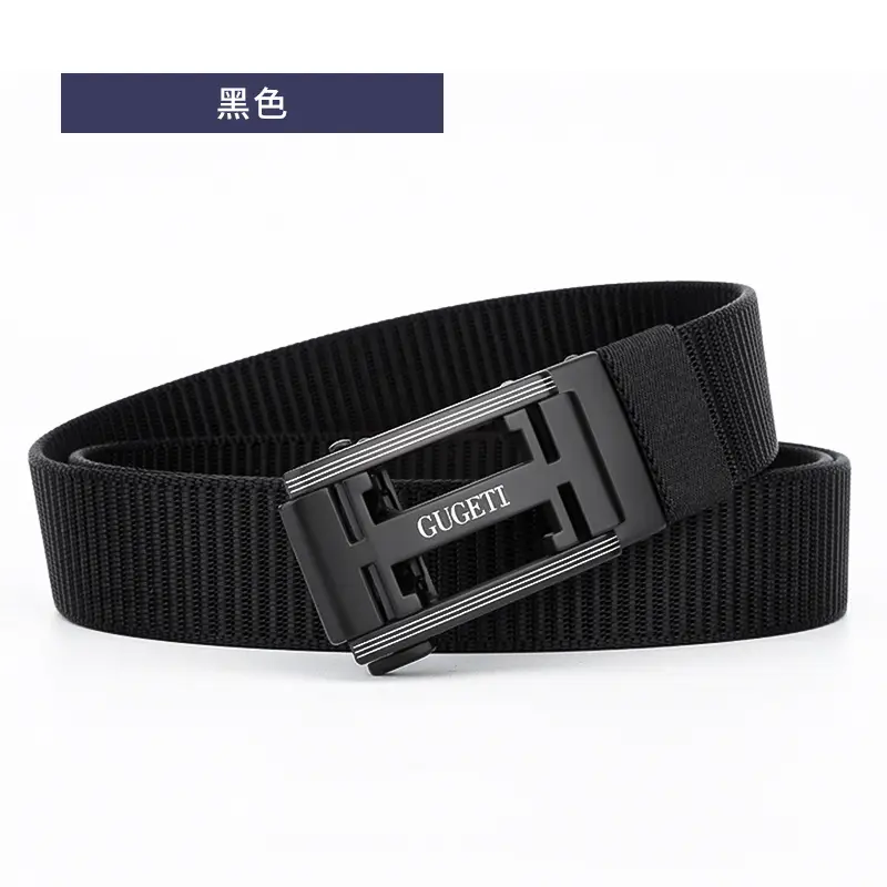 White Mesh I-Shaped Buckle Belt for Men