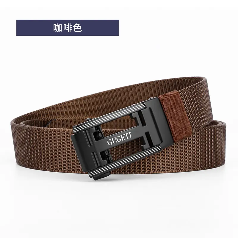 White Mesh I-Shaped Buckle Belt for Men - Image 3