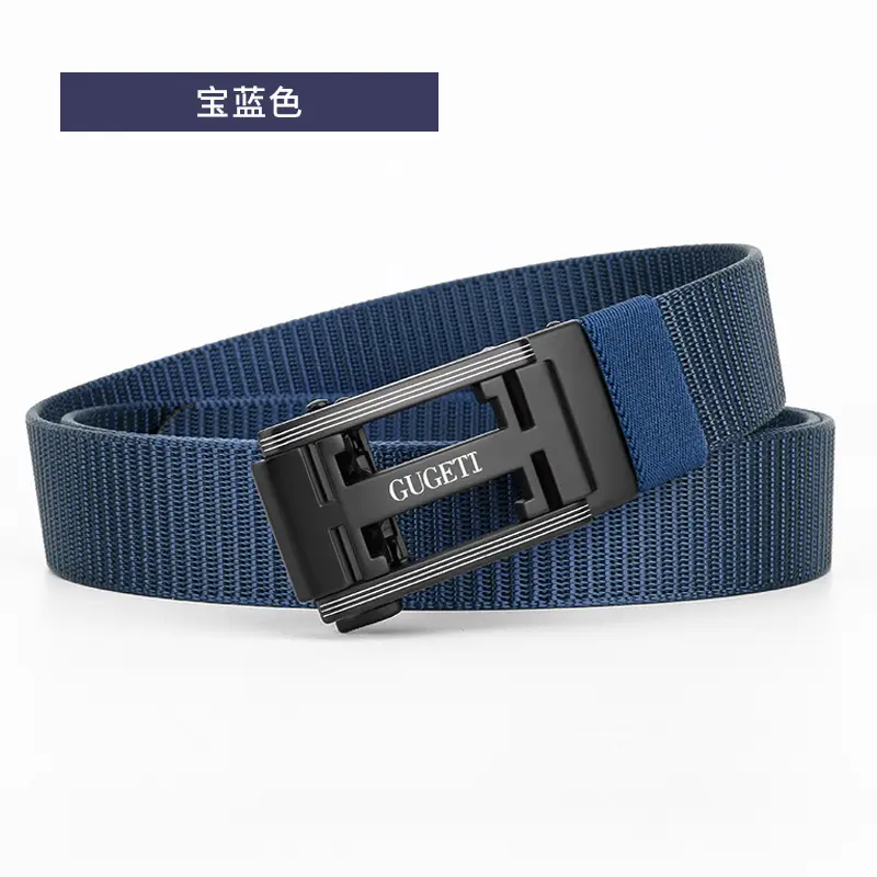 White Mesh I-Shaped Buckle Belt for Men - Image 7