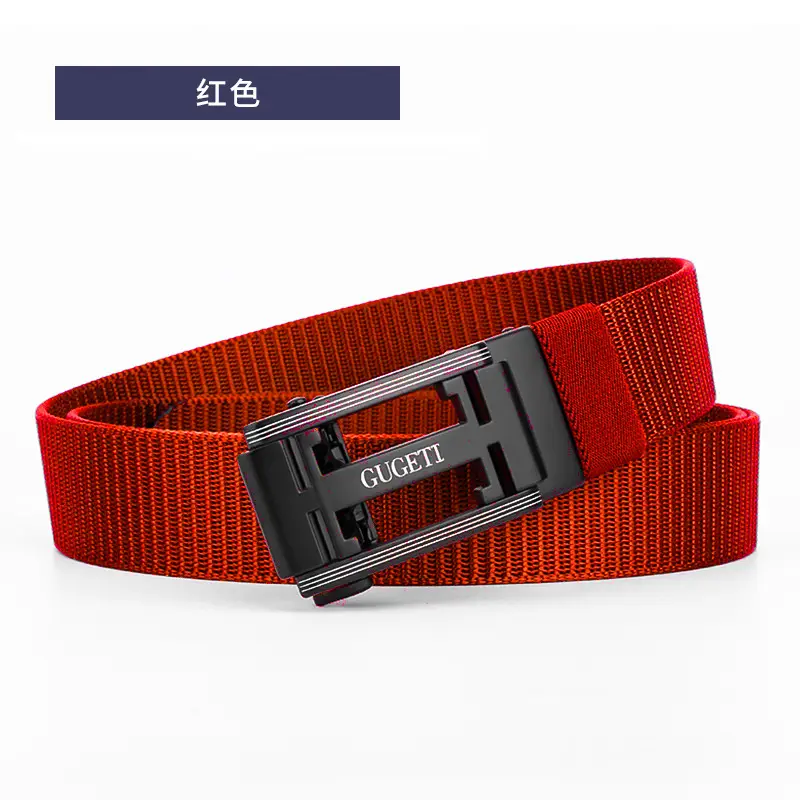 White Mesh I-Shaped Buckle Belt for Men - Image 8
