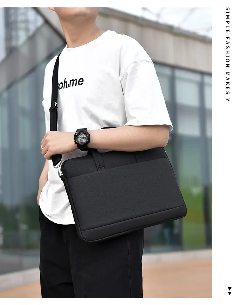 Light Blue Business Laptop Bag 15.6" Water Resistant — feature 17