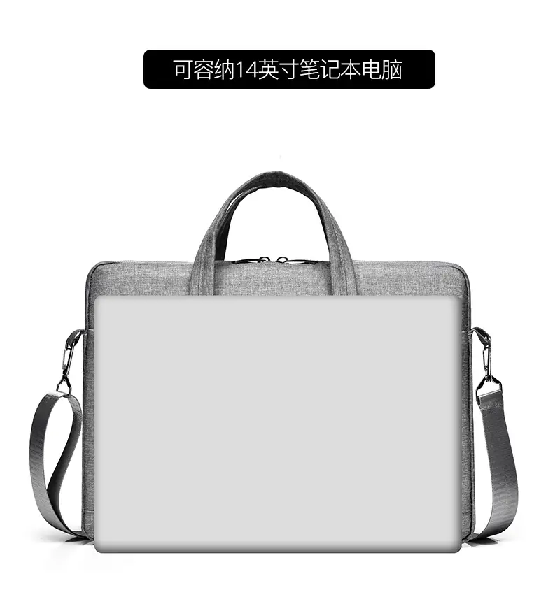Light Blue Business Laptop Bag 15.6" Water Resistant — feature 40