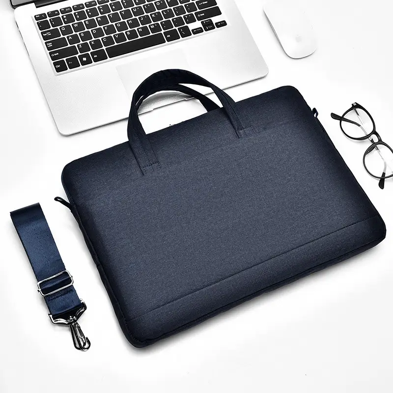 Light Blue Business Laptop Bag 15.6" Water Resistant
