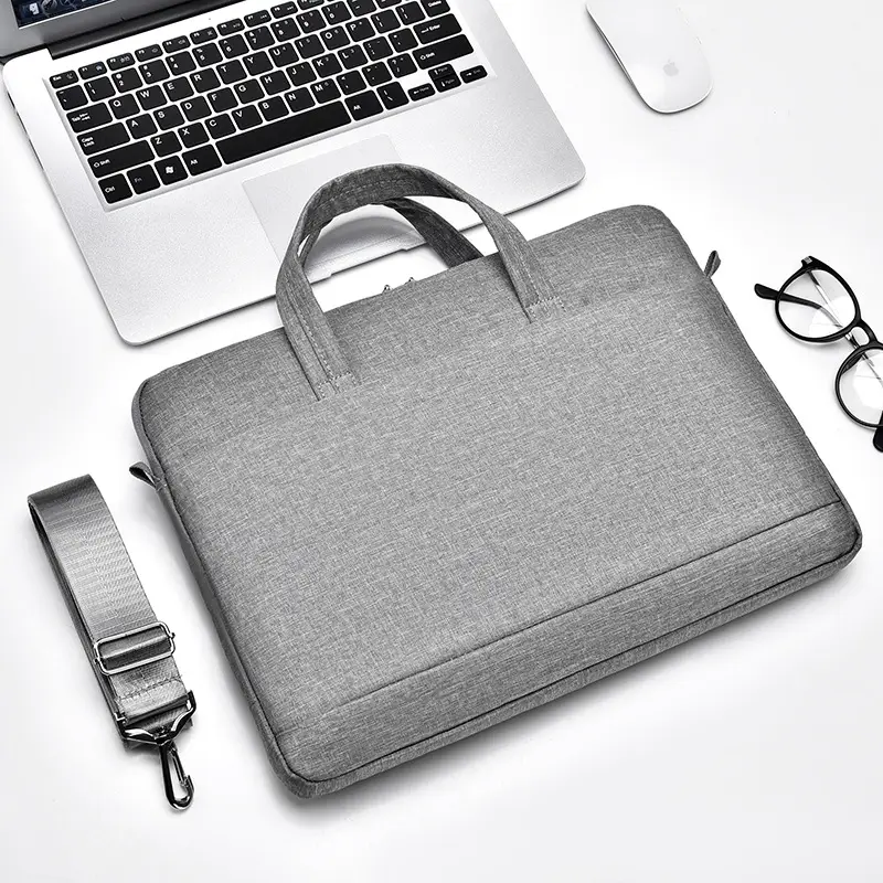 Light Blue Business Laptop Bag 15.6" Water Resistant