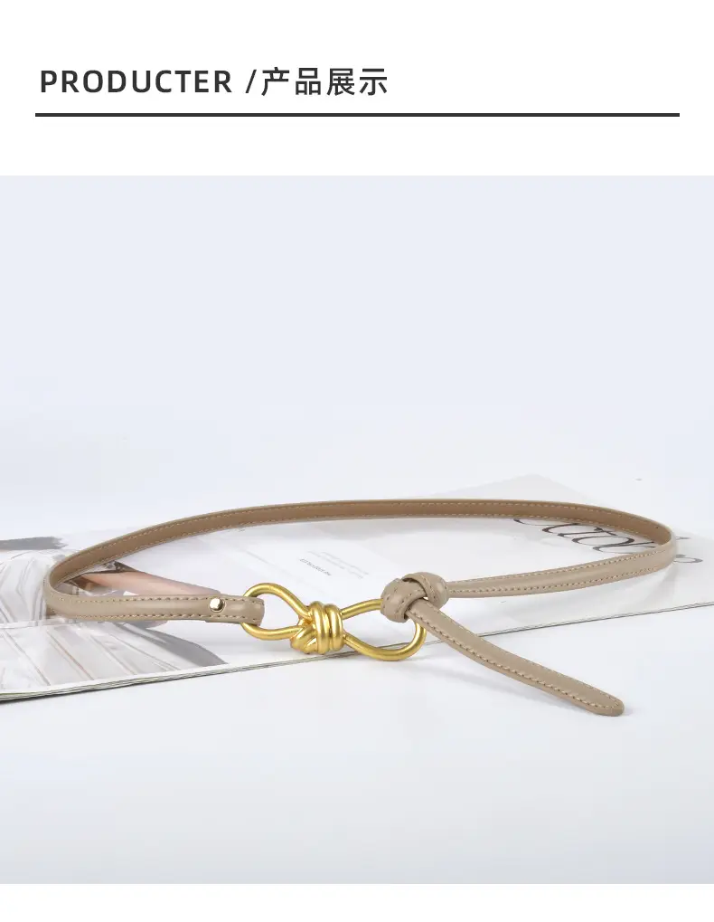 Genuine Leather Women's Belt with Skirt Dress β feature 10