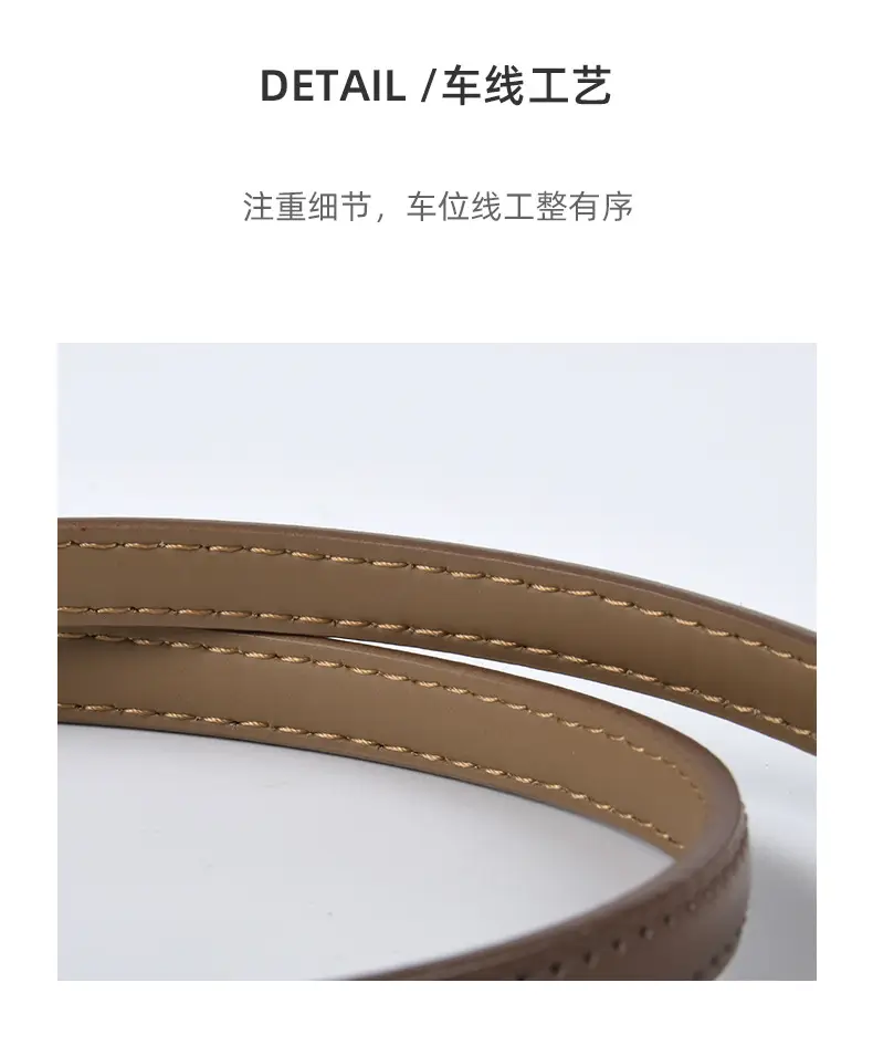 Genuine Leather Women's Belt with Skirt Dress β feature 8