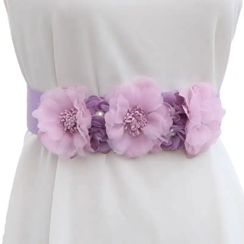 Pink Floral Wide Waist Cover for Women — feature 3