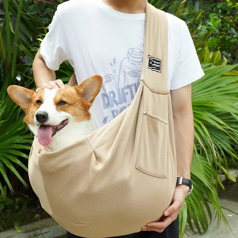 Medium Blue Pet Travel Bag for Dog & Cat Shoulder Crossbody - Image 6