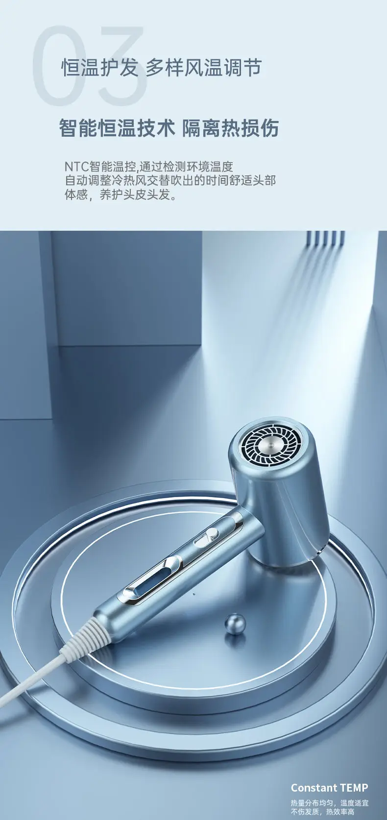 High Power Hair Dryer with Cold & Warm Settings — feature 8