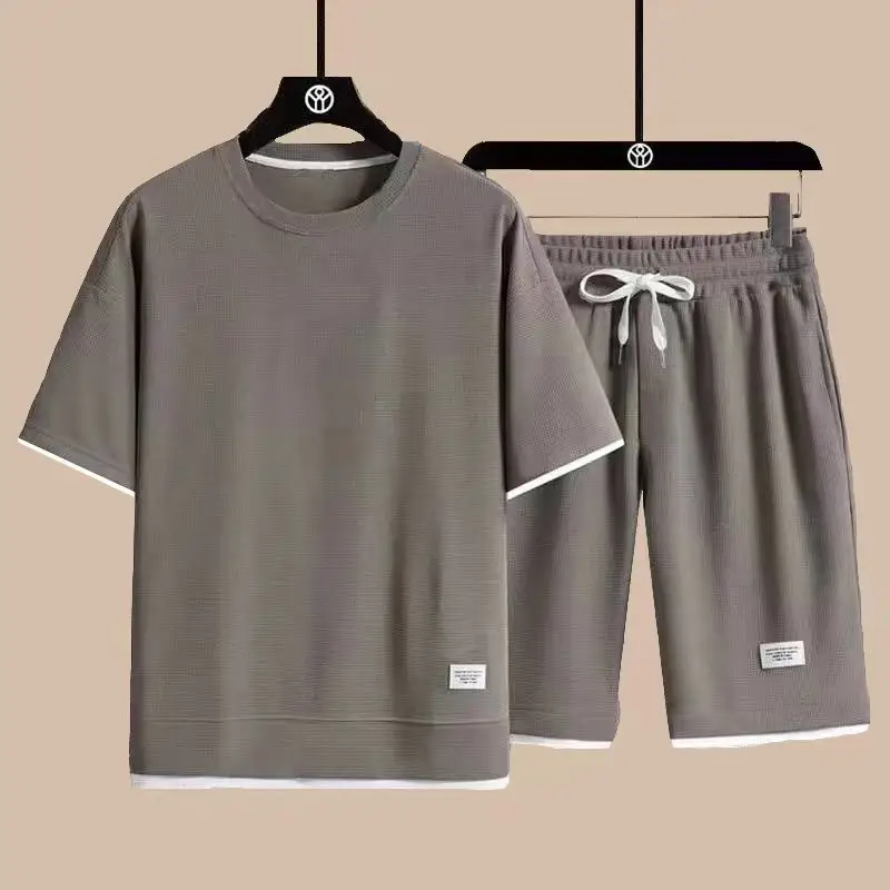 Men Black 2-Piece Running Shorts Set - Image 12