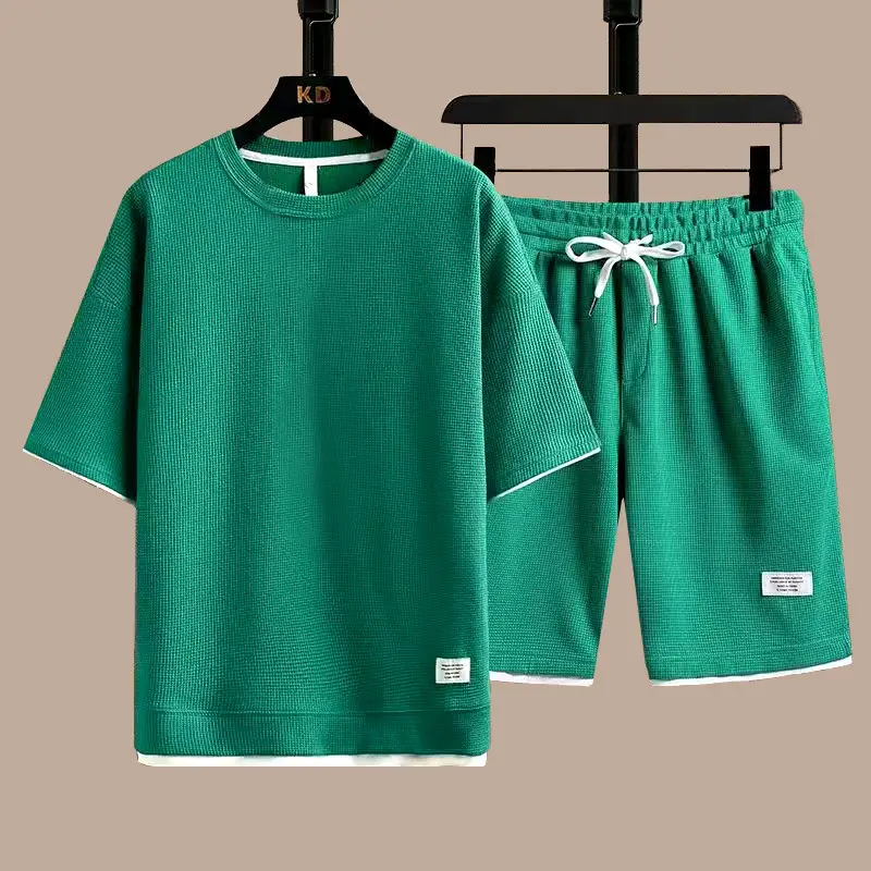 Men Black 2-Piece Running Shorts Set — feature 11