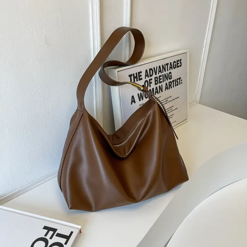 Women's Large Capacity Soft Leather Shoulder Crossbody Bag - Image 3