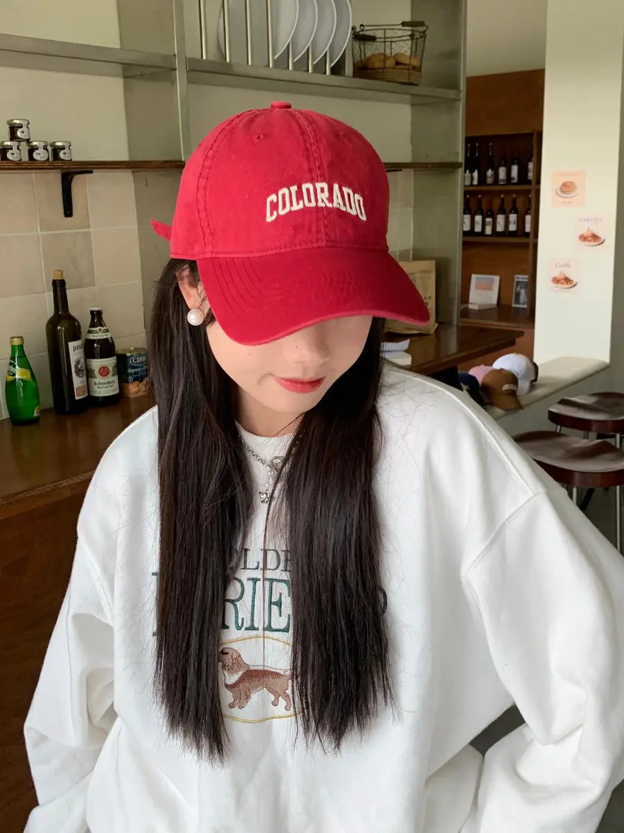 Men Women Red Colorado Baseball Cap Large All Season - Image 11
