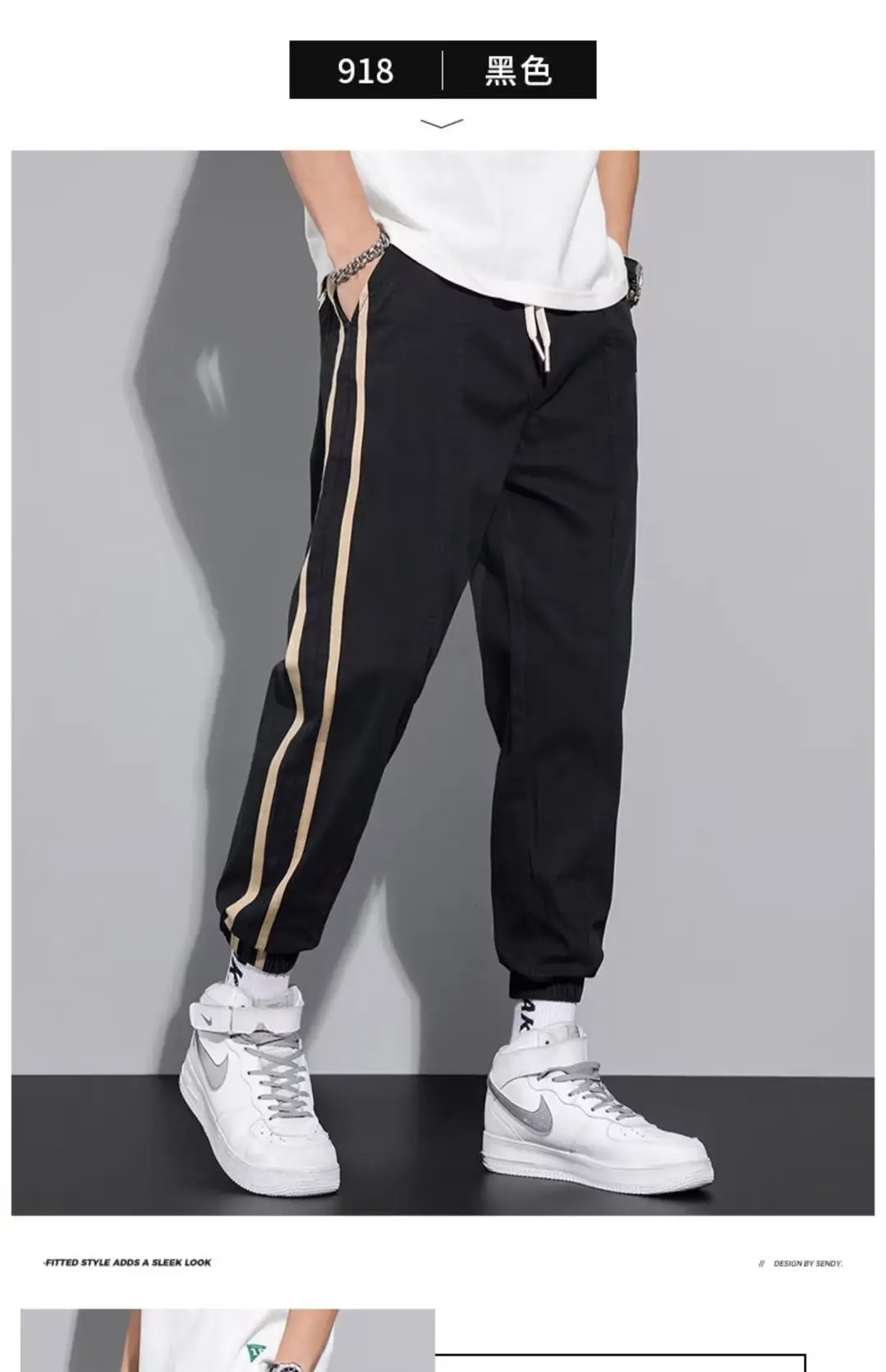 Men's Grey Tencel Casual Pants Spring Summer Loose Straight Ankle — feature 20