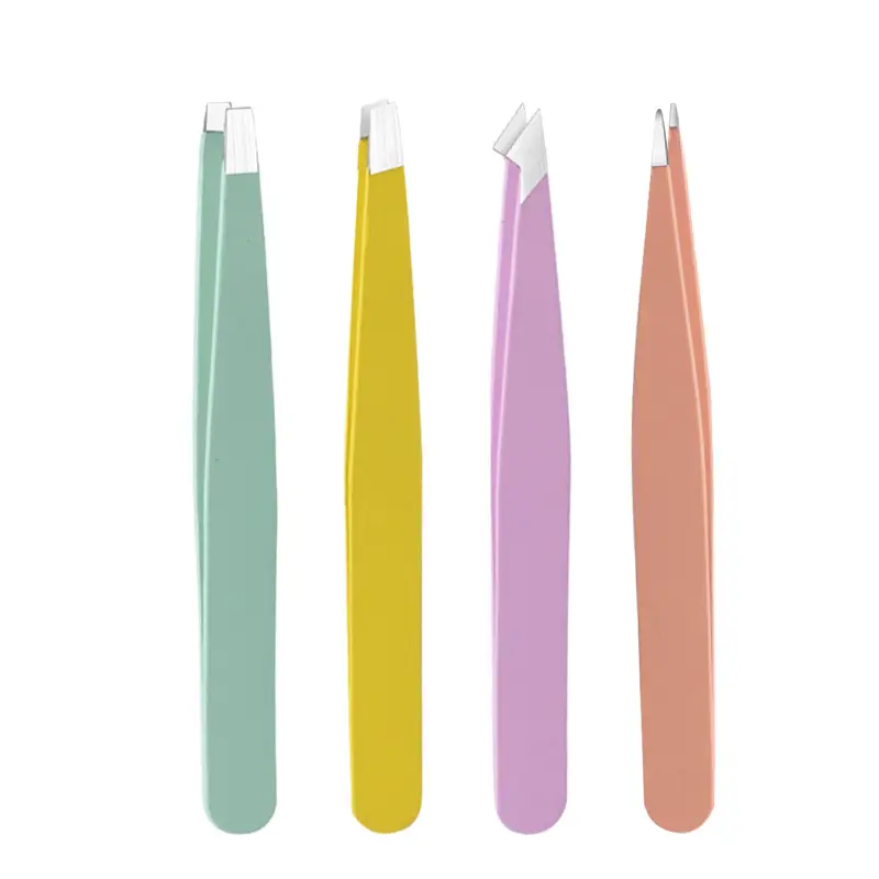 Stainless Steel Eyebrow Clip Trimmer Set with 4 Pliers