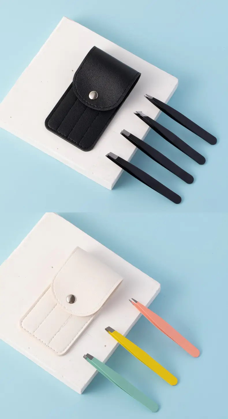 Stainless Steel Eyebrow Clip Trimmer Set with 4 Pliers — feature 12