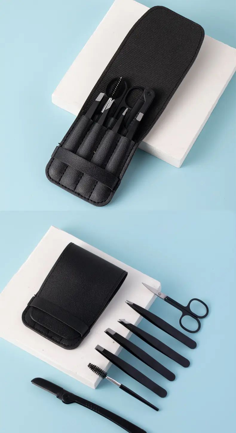 Stainless Steel Eyebrow Clip Trimmer Set with 4 Pliers — feature 9