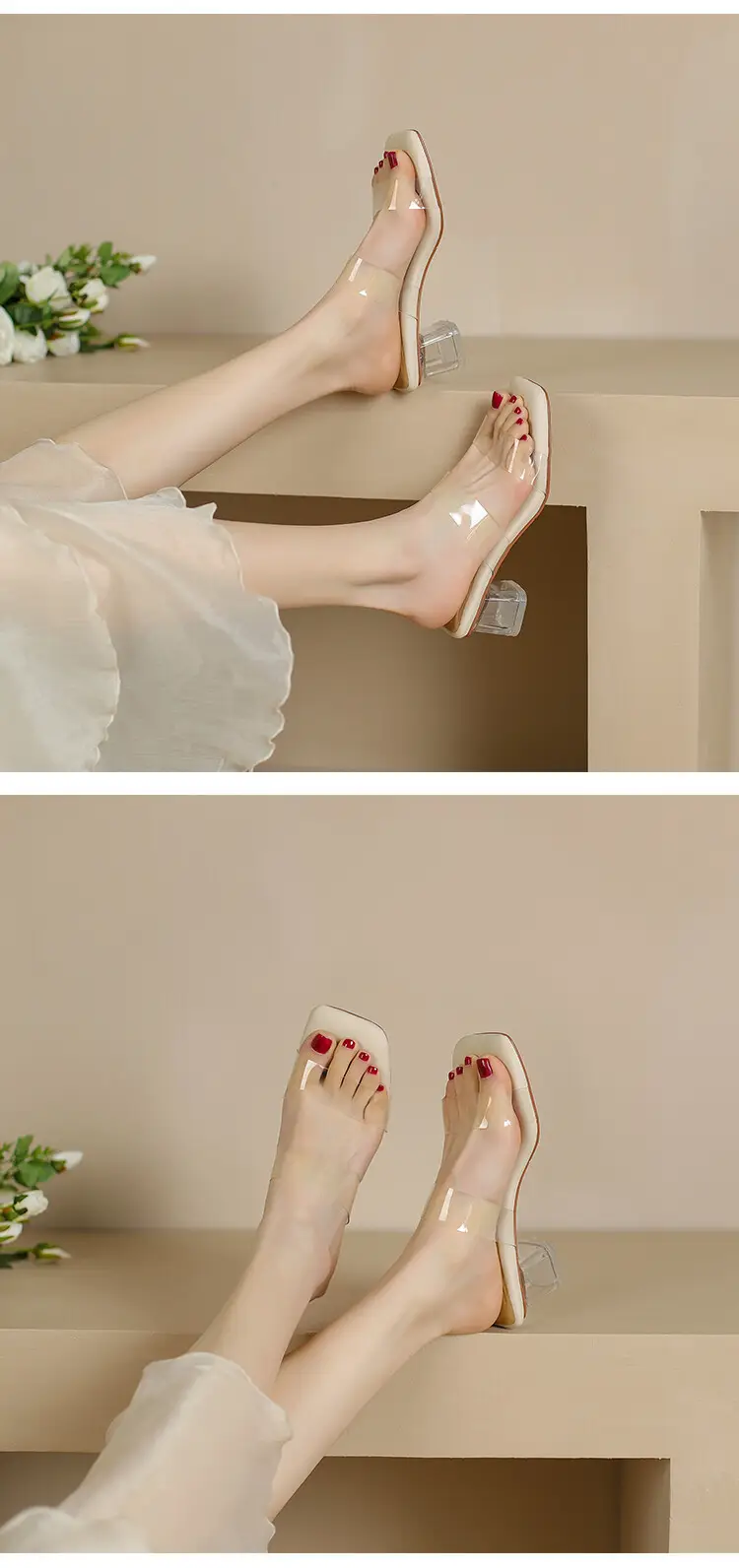 Transparent Crystal High Heel Sandals Women Summer — feature 12
