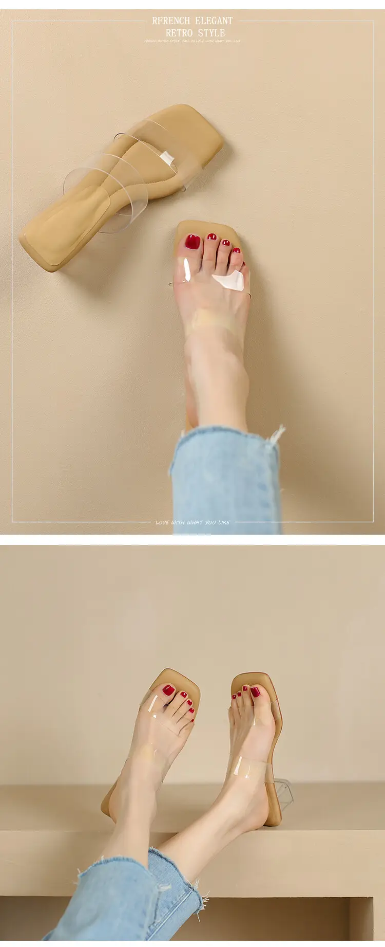 Transparent Crystal High Heel Sandals Women Summer — feature 7