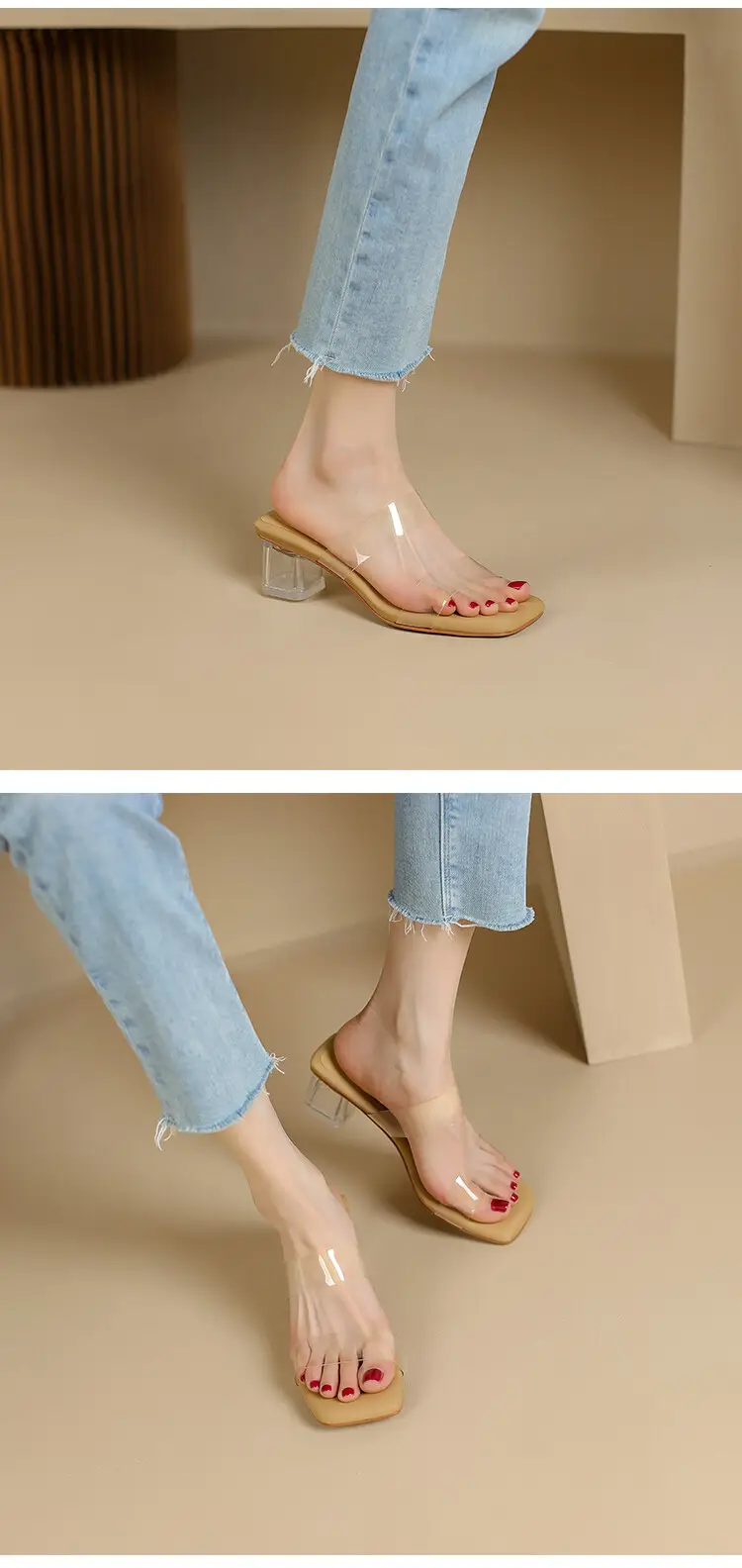Transparent Crystal High Heel Sandals Women Summer — feature 9