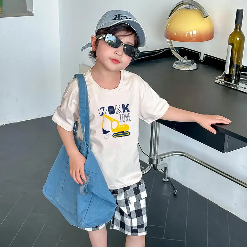 Kids Green Short Sleeve Cotton T-Shirt Summer Wear