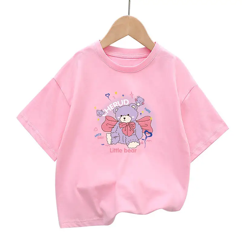 Kids Green Short Sleeve Cotton T-Shirt Summer Wear