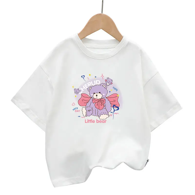 Kids Green Short Sleeve Cotton T-Shirt Summer Wear