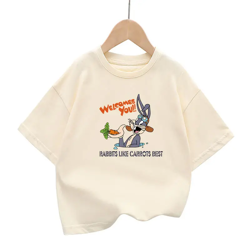 Kids Green Short Sleeve Cotton T-Shirt Summer Wear
