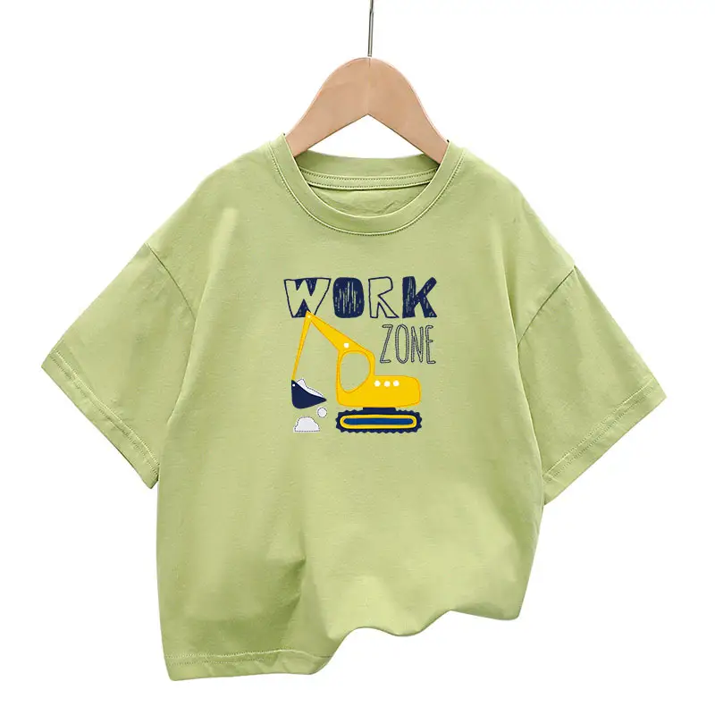 Kids Green Short Sleeve Cotton T-Shirt Summer Wear