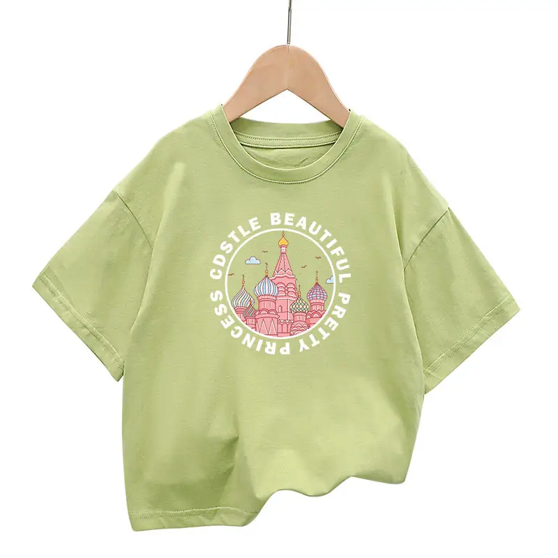 Kids Green Short Sleeve Cotton T-Shirt Summer Wear