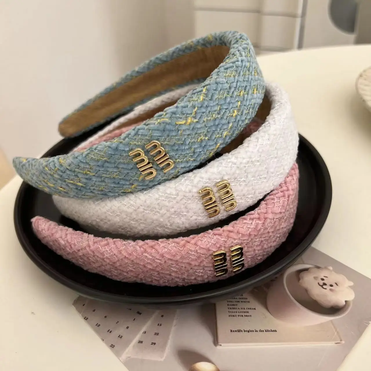 French Style Wide Brim Headband Women Autumn Winter - Image 5