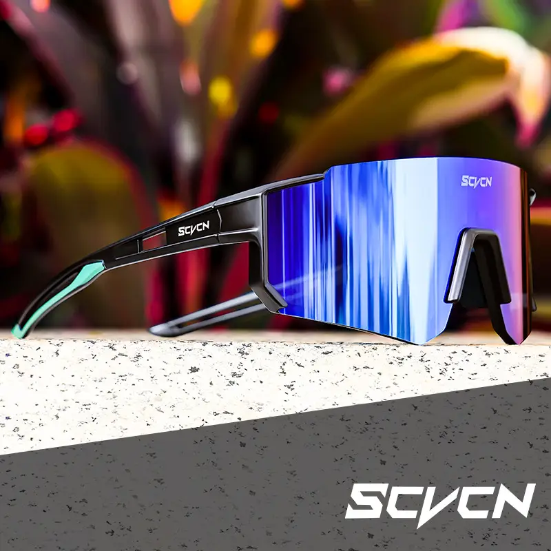 SCVCN Blue Sandproof Riding Sunglasses for Men Women